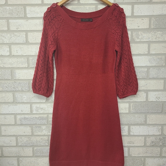 The Limited Dresses & Skirts - The Limited Red Knit Sweater Dress Size  Small